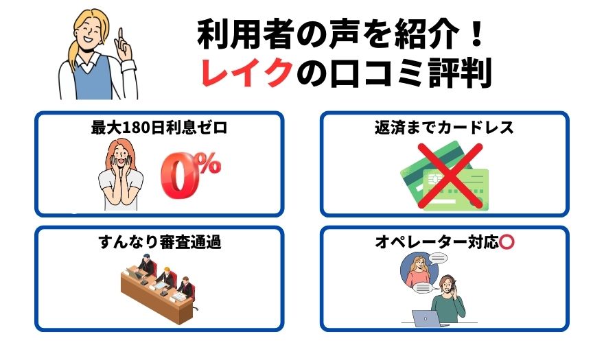 レイクで借りるとヤバいのか？利用者の口コミ評判からメリット・デメリットなど解説 | マネット カードローン比較