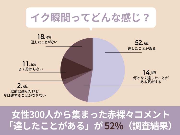 イク瞬間ってどんな感じ？女性300人から集まった赤裸々コメント「イッたことがある」が52%（調査結果） | ランドリーボックス