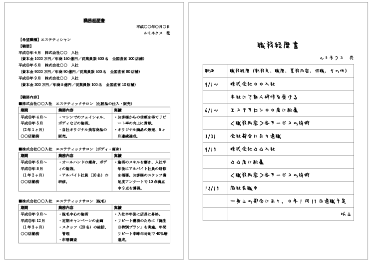 転職成功者5名の実例付き】事務職の職務経歴書の書き方とテンプレート&見本 | 【無料】スマホで履歴書・職務経歴書作成｜テンプレートからWeb作成 |