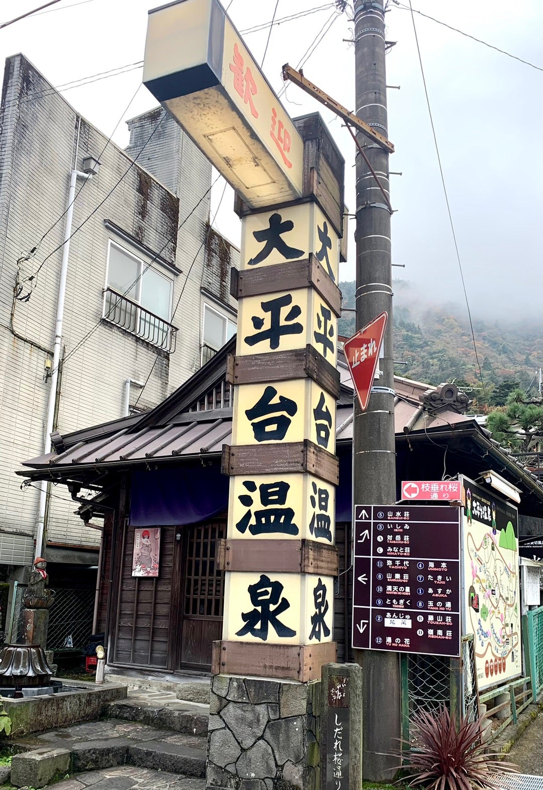 中山平温泉【あすか旅館】日帰り入浴記「昭和レトロな浴室の温泉」 - 大露天風呂の日記