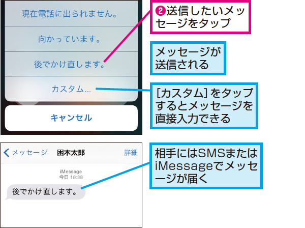 まだ使ってないの? iPhoneで電話に出られない時のメッセージ返信方法 - スマホ修理のスマホステーションのブログ