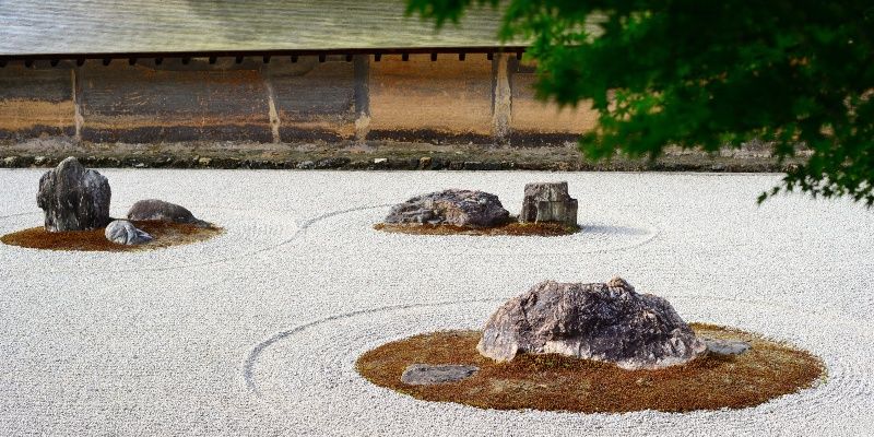 石庭のある家 －景石のある中庭をコの字型に囲む住まい－ -