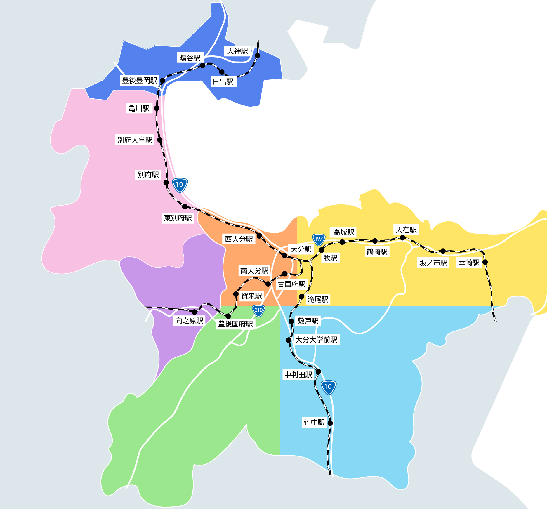 南大分駅（大分県大分市）駅・路線から地図を検索｜マピオン