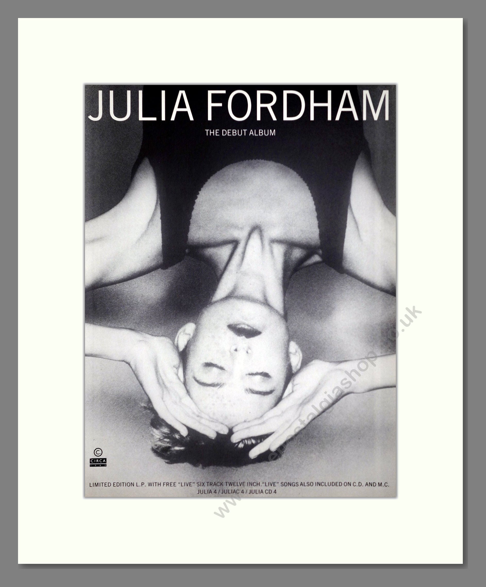 芽瑠璃堂 ＞ JULIA FORDHAM、1988年デビュー作がボーナストラック追加でCD再発